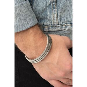 Armoured Cable Silver Bracelet (147)